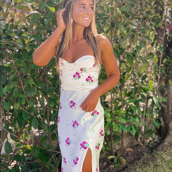 ZARA SATIN EFFECT PRINT DRESS - Picture 14 of 14